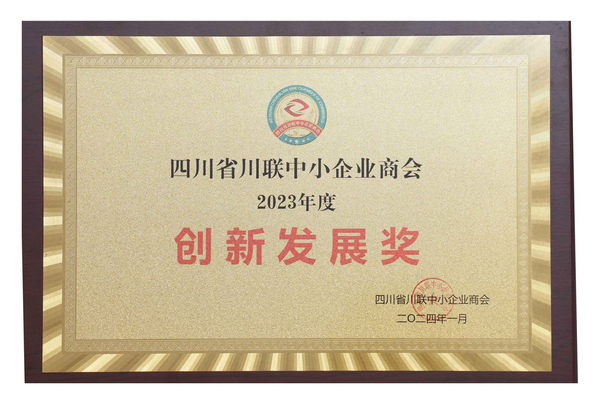 四川省川聯中小企業商會2023年度 創新發展獎